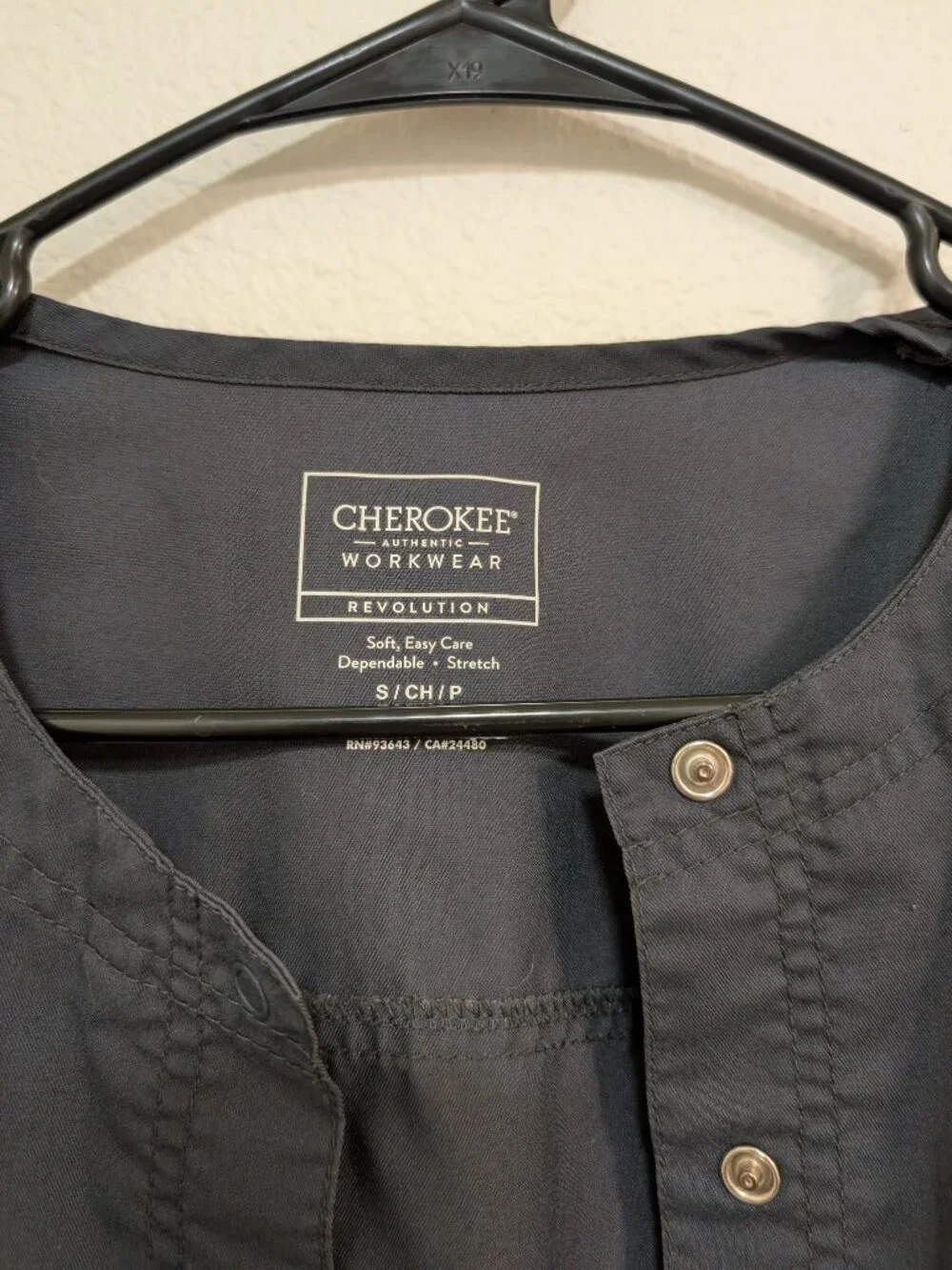 Cherokee Workwear Gray Scrub Jacket Small